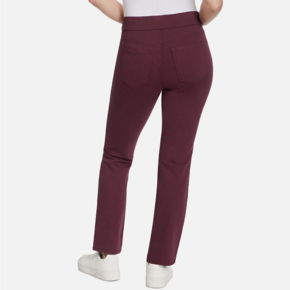 NWT Nine West Ladies Heidi Pull On Straight Pants color wine tasting many sizes - Picture 2 of 5